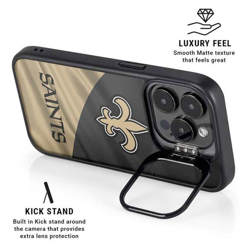 NFL New Orleans Saints iPhone 15 Pro Kickstand Case